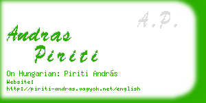 andras piriti business card